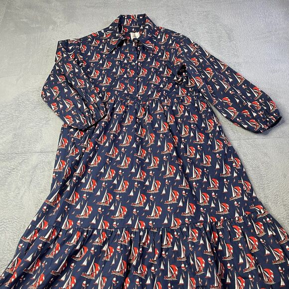 Anthropologie Maeve Bettina Sailboat Cotton‎ Shirt Dress Size XXS - Picture 6 of 11